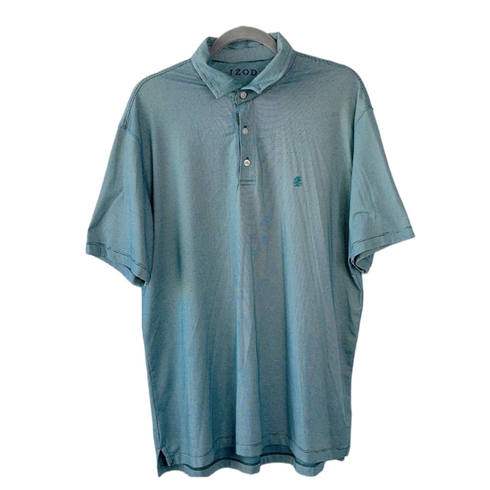 IZOD Men’s Polo Striped Short Sleeve Shirt | Size Large